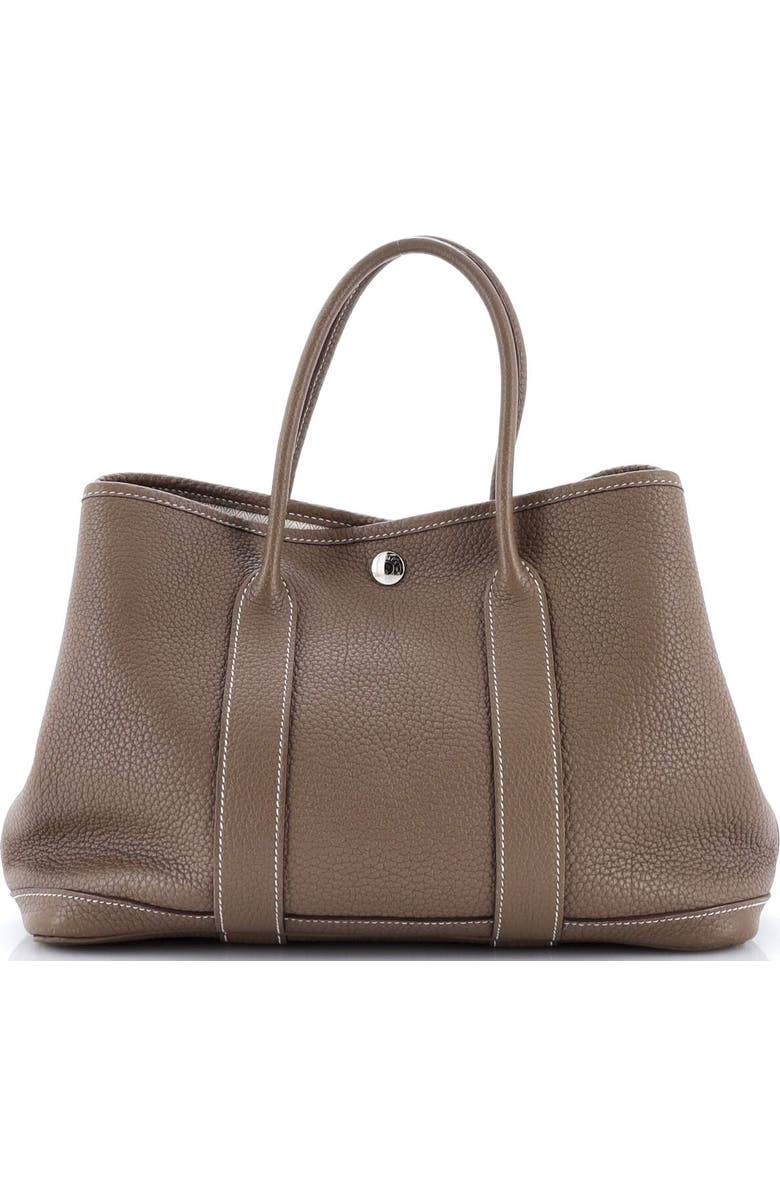 Pre-Owned Hermes Garden Party Tote Leather 30, Alternate, color, Etoupe