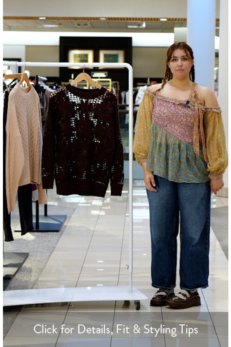 Magnolia Floral Open Stitch Sweater video