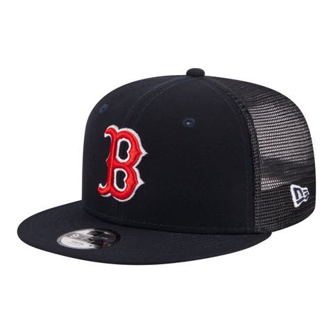 Youth New Era  Navy Boston Red Sox 9FIFTY Trucker Snapback Hat