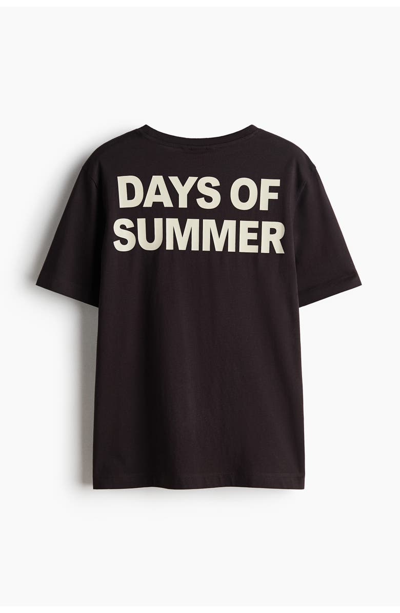 H&M Printed t-shirt, Alternate, color, Dark Brown/The Vacation Edit