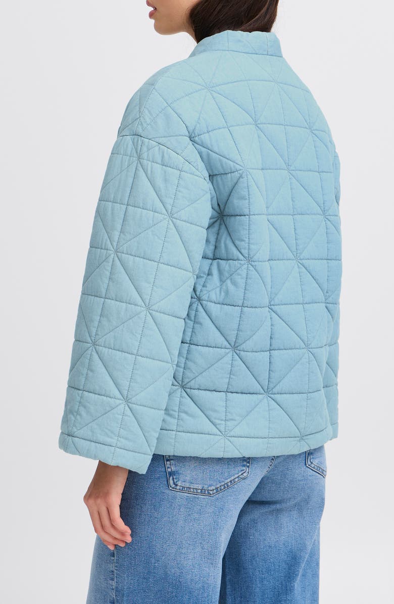 ICHI Quilted Denim Jacket, Alternate, color, 