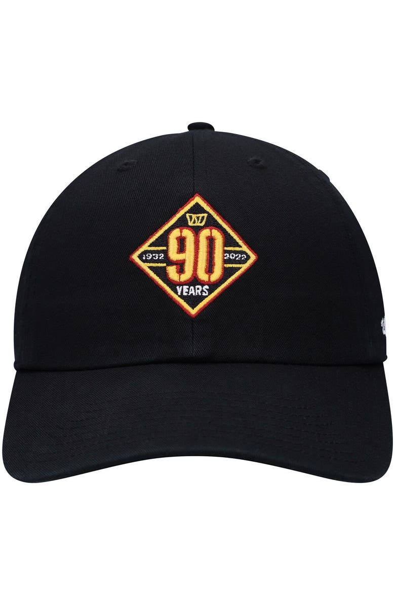 '47 Men's '47  Black Washington Commanders 90th Season Clean Up Adjustable Hat, Alternate, color, 