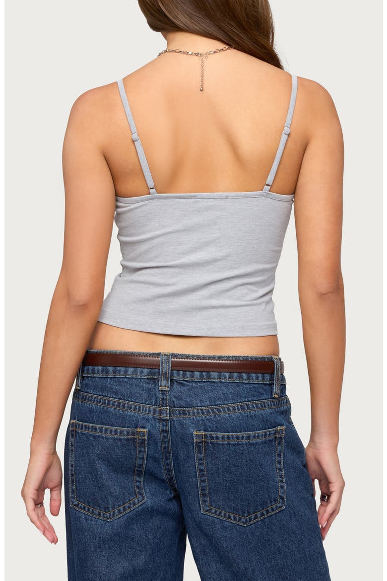USA Stretch Cotton Camisole, Alternate, color, GRAY-MELANGE