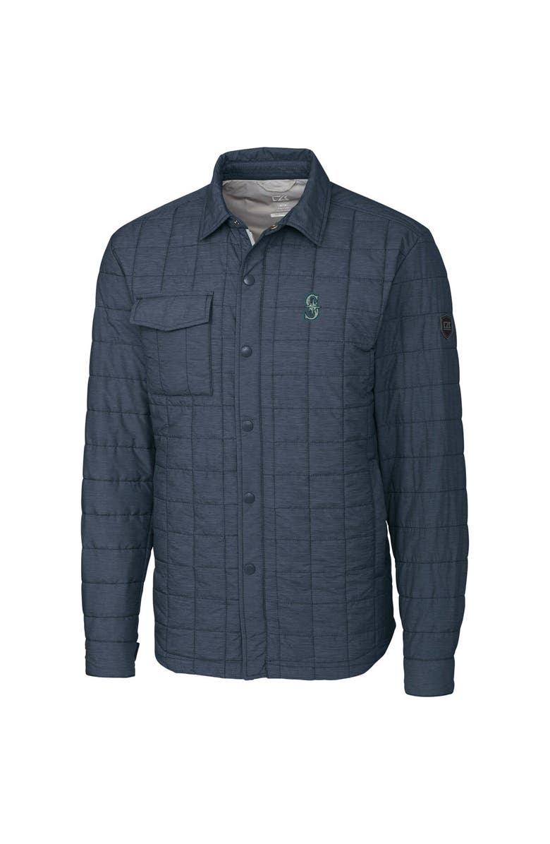 Cutter & Buck Men's Cutter & Buck Charcoal Seattle Mariners Big & Tall Rainier Shirt Jacket, Main, color,