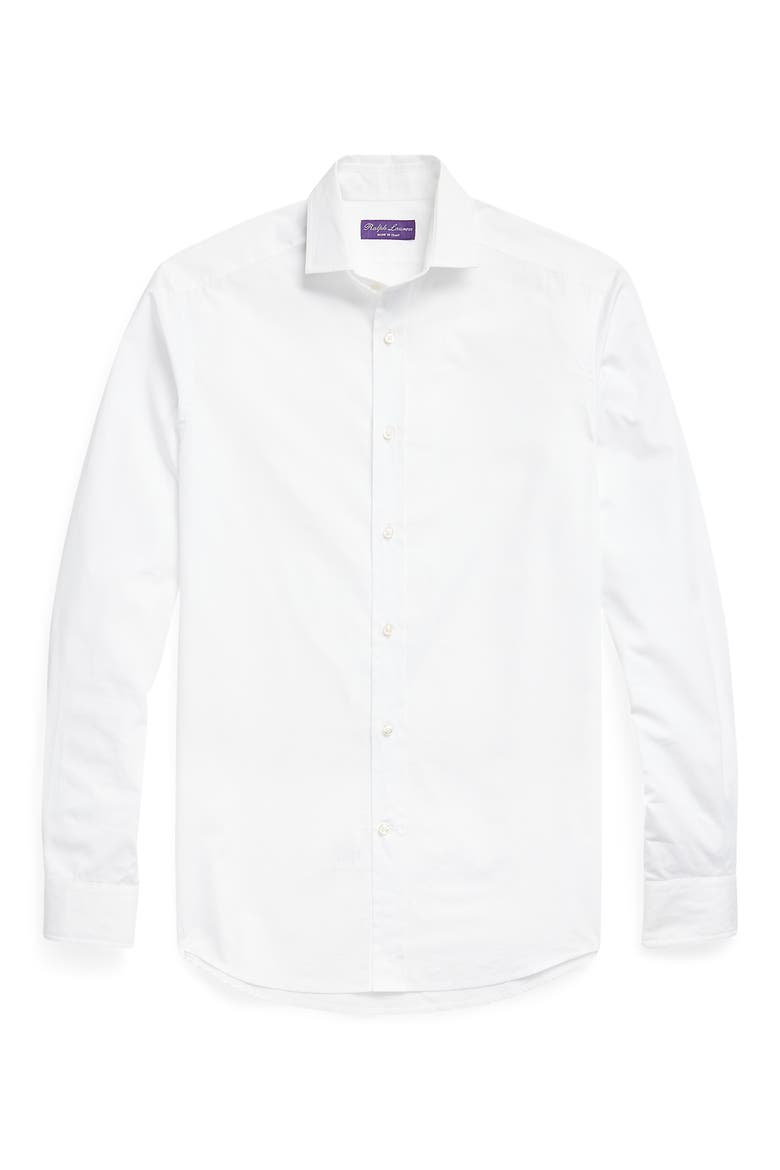 Cotton Poplin Button-Up Shirt, Alternate, color, WHITE
