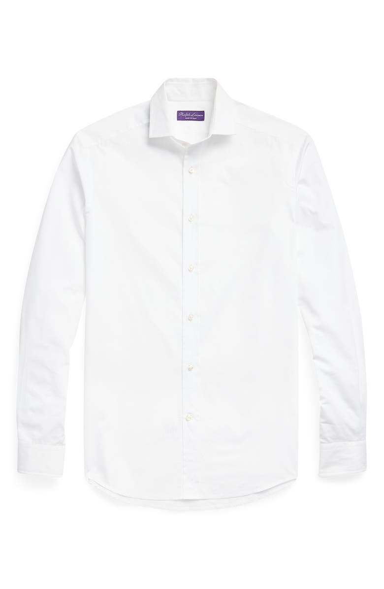 Ralph Lauren Purple Label Cotton Poplin Button-Up Shirt, Alternate, color, 