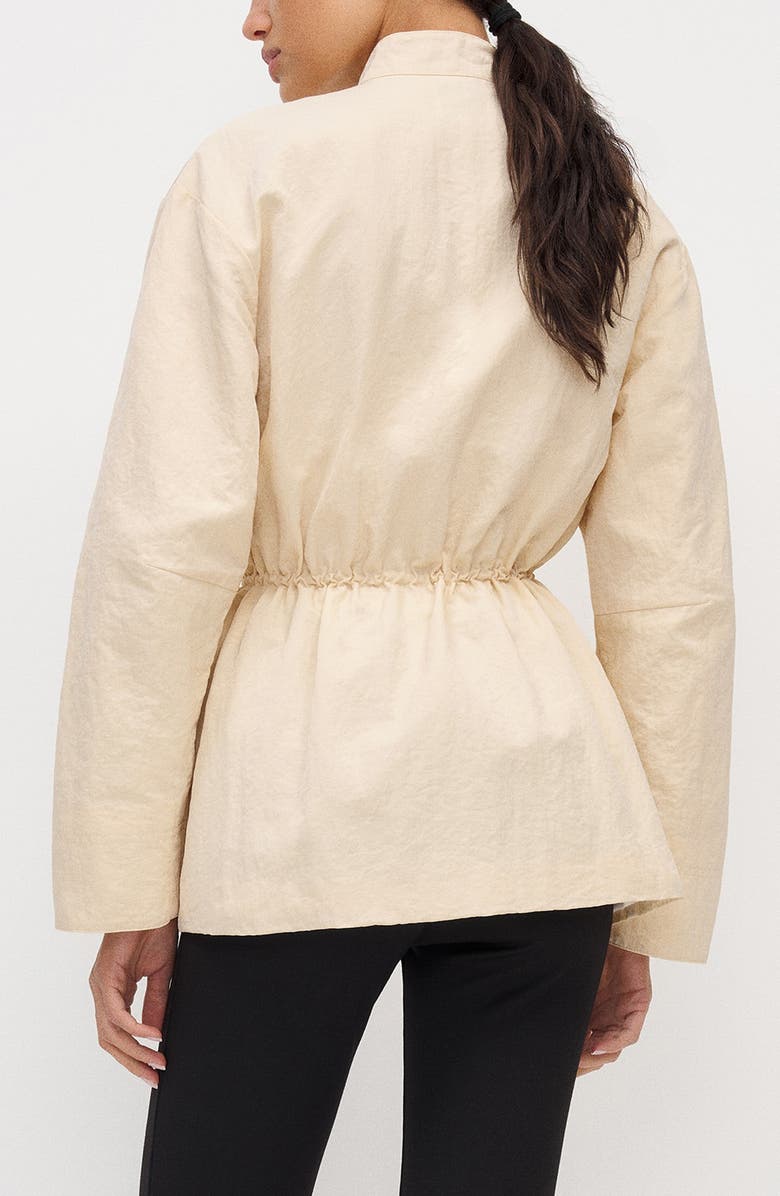 Reformation Callista Drawstring Jacket, Alternate, color, Cream