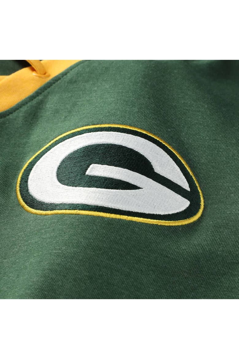 Women's New Era Green Green Bay Packers Plus Size Throwback Lace-Up Long Sleeve T-Shirt, Alternate, color, Green