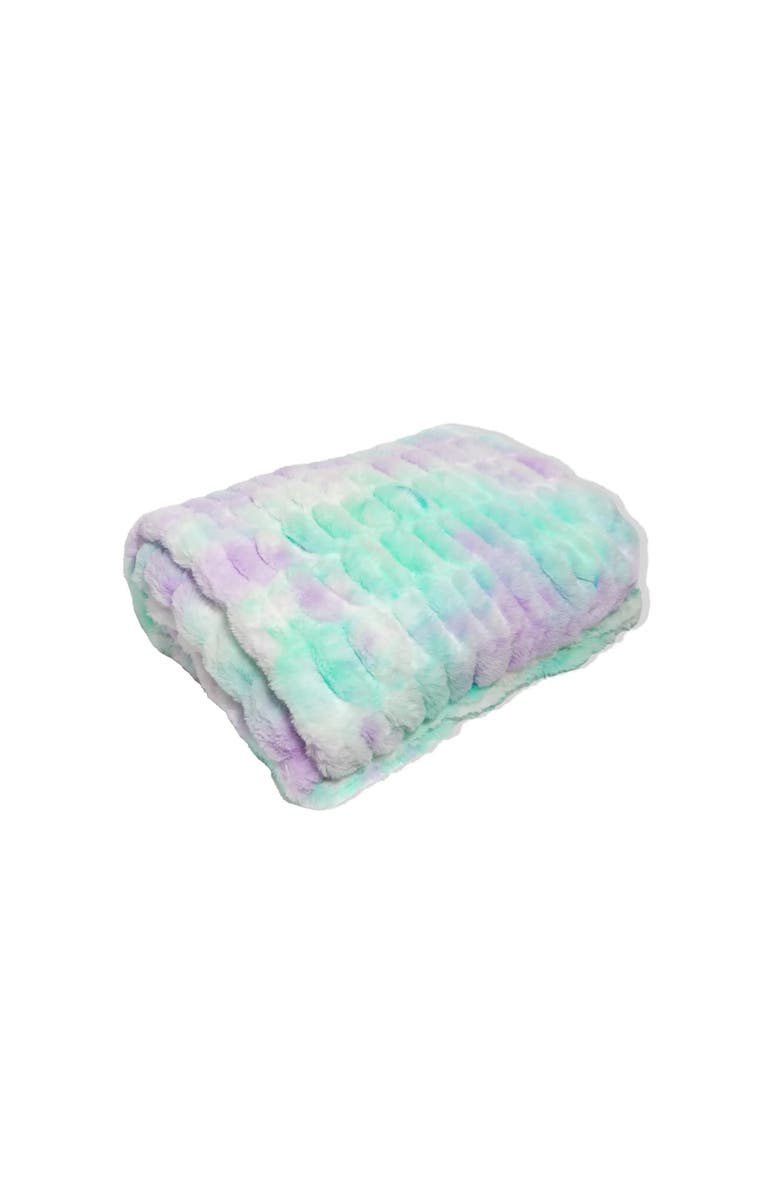 Crickle Daisy Ultra Plush Throw Snuggle Blanket, Main, color, Blue, Pastel Purple, White