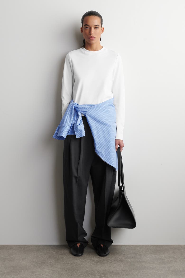 Clean Cut Long-Sleeved T-Shirt, Alternate, color, WHITE