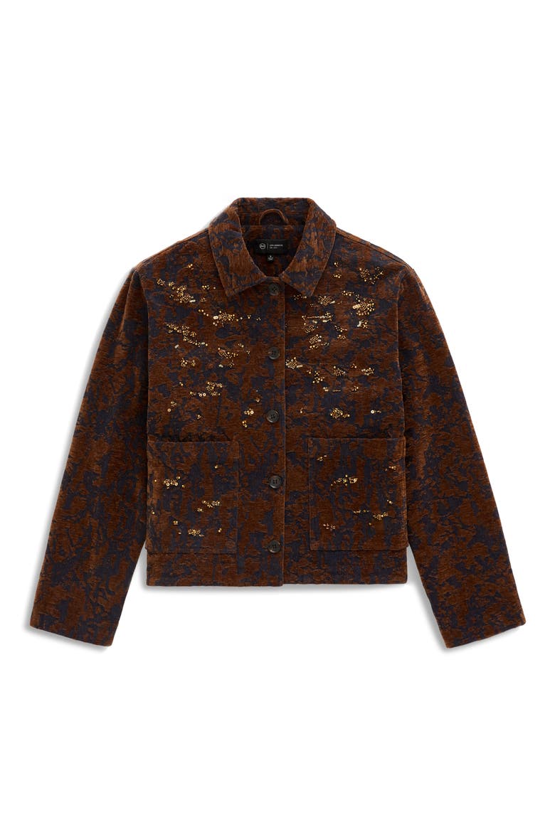 Bailey Beaded Jacquard Jacket, Alternate, color, BRONZE BEAT
