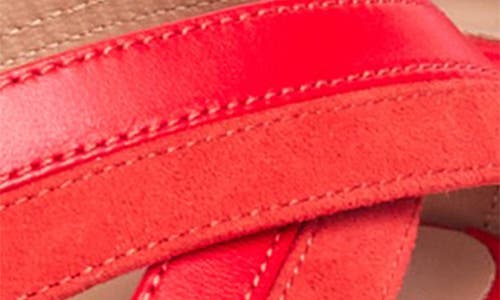 Lk Bennett Lennon Colorblock Ankle Strap Sandal In Red