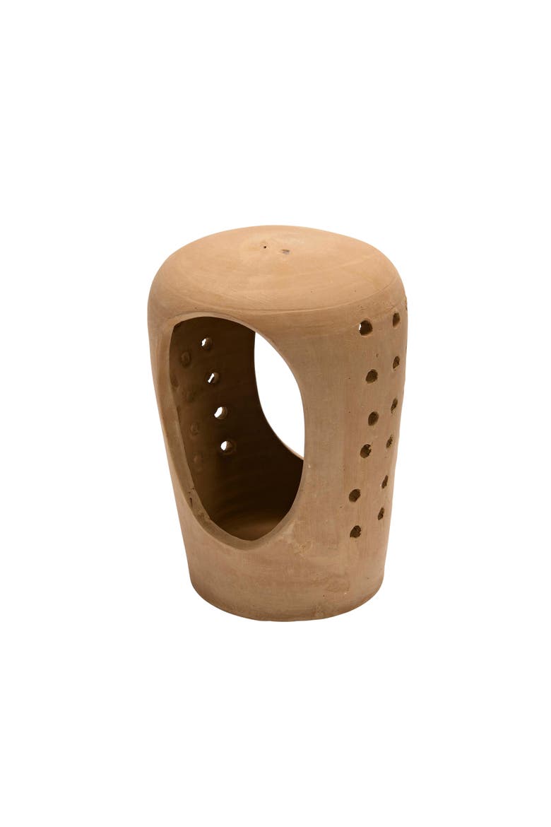 Handmade Terracotta Candle Holder, Main, color, Orange