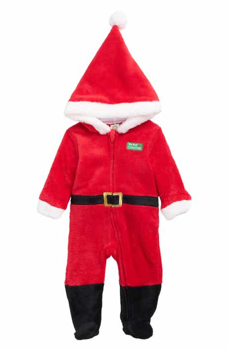 Little Me Santa Hooded Footie