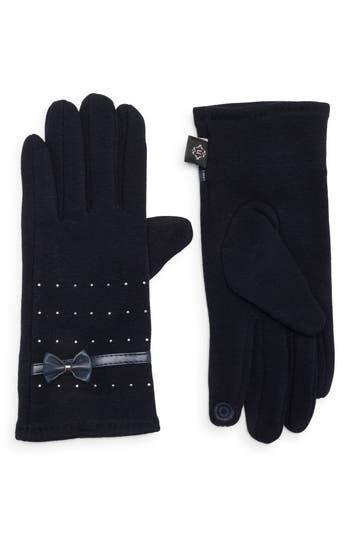 Nanette Lepore Studded Bow Gloves In Blue