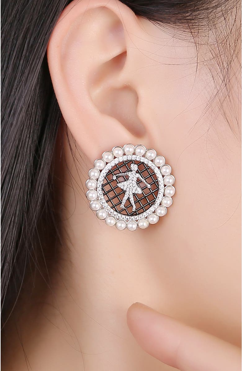 RC RETRO CHIC Royal Ballet Earrings, Alternate, color, Sliver