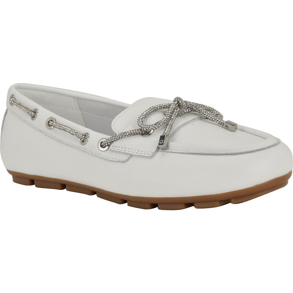 Guess Lavonta Boat Shoe In White
