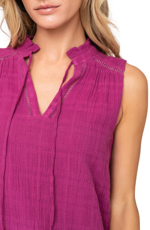 Gibsonlook Cameron Cotton Gauze Tank Top In Neon Berry