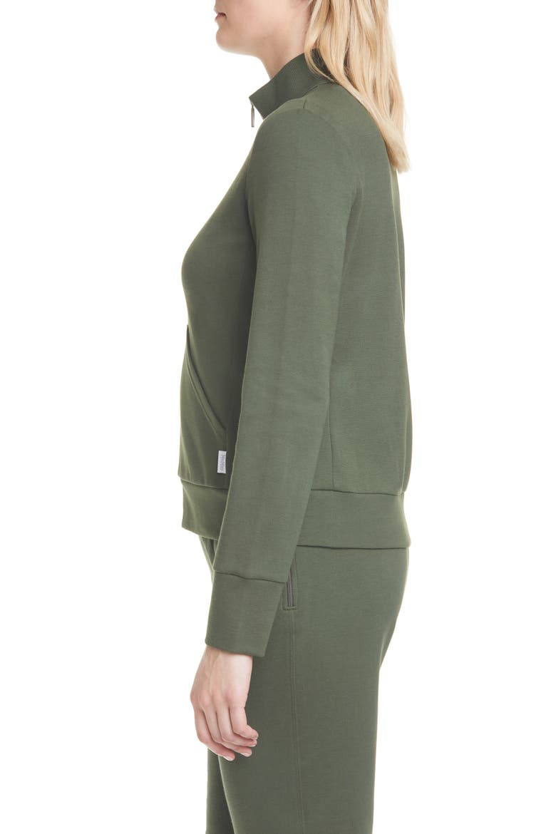 Zip Front Cotton Blend Jacket, Alternate, color, KHAKI