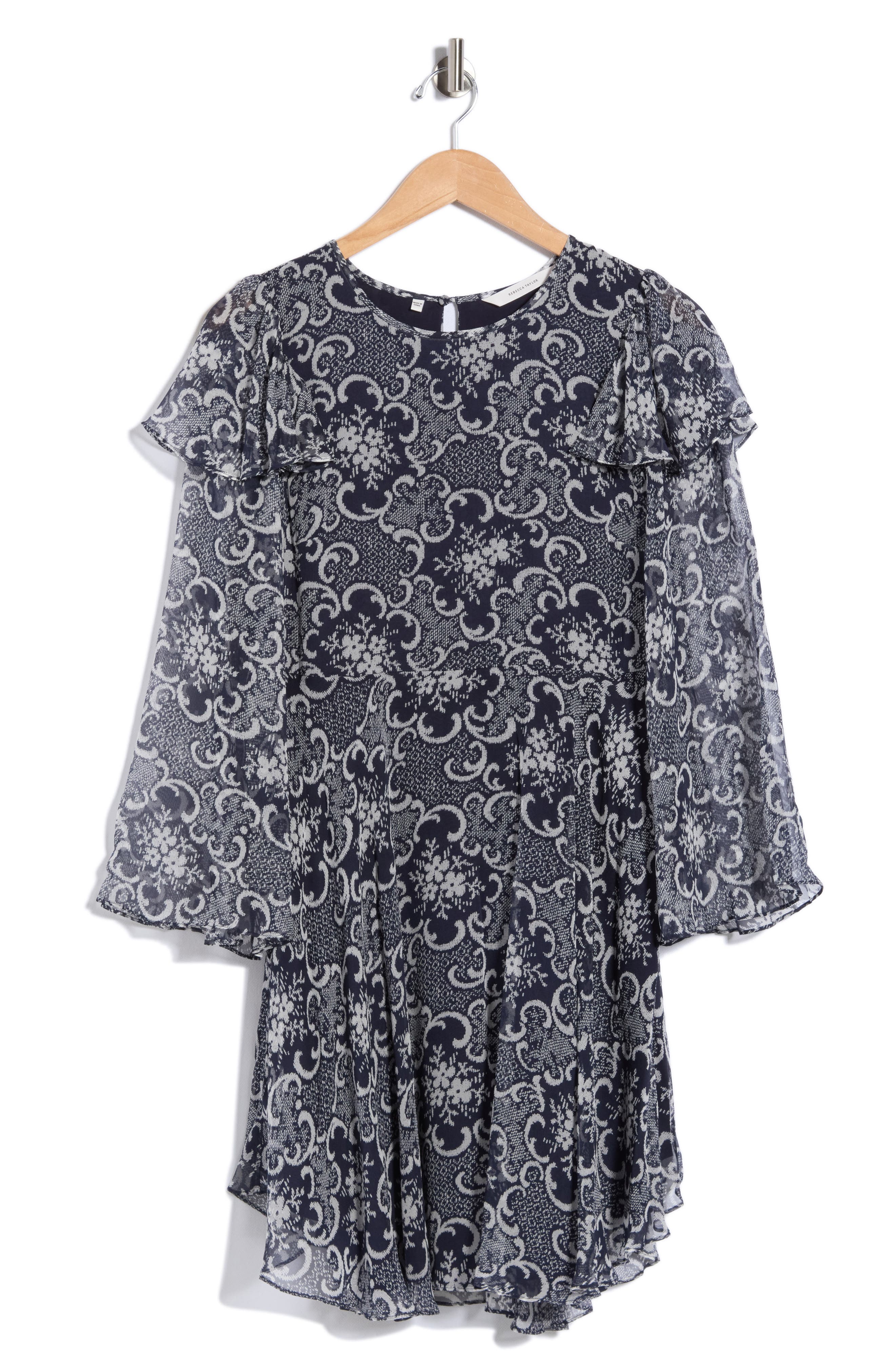 Rochelle Fleur Silk Minidress