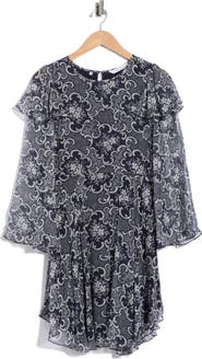 Rebecca Taylor Rochelle Fleur Silk Minidress