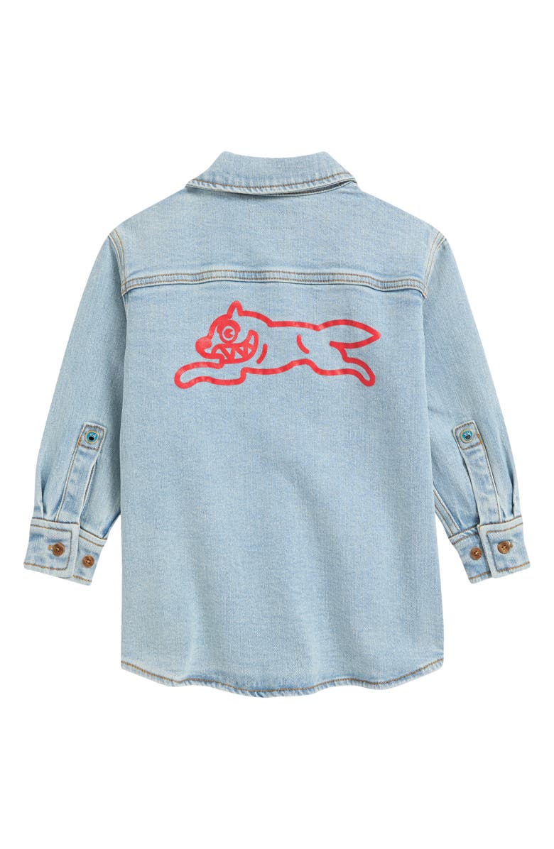 ICECREAM Kids' Waterfall Denim Graphic Shirt Jacket, Alternate, color, 