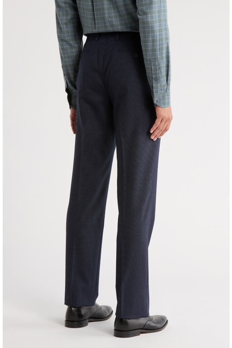Bedford Flat Front Wool Blend Pants, Alternate, color, NAVY
