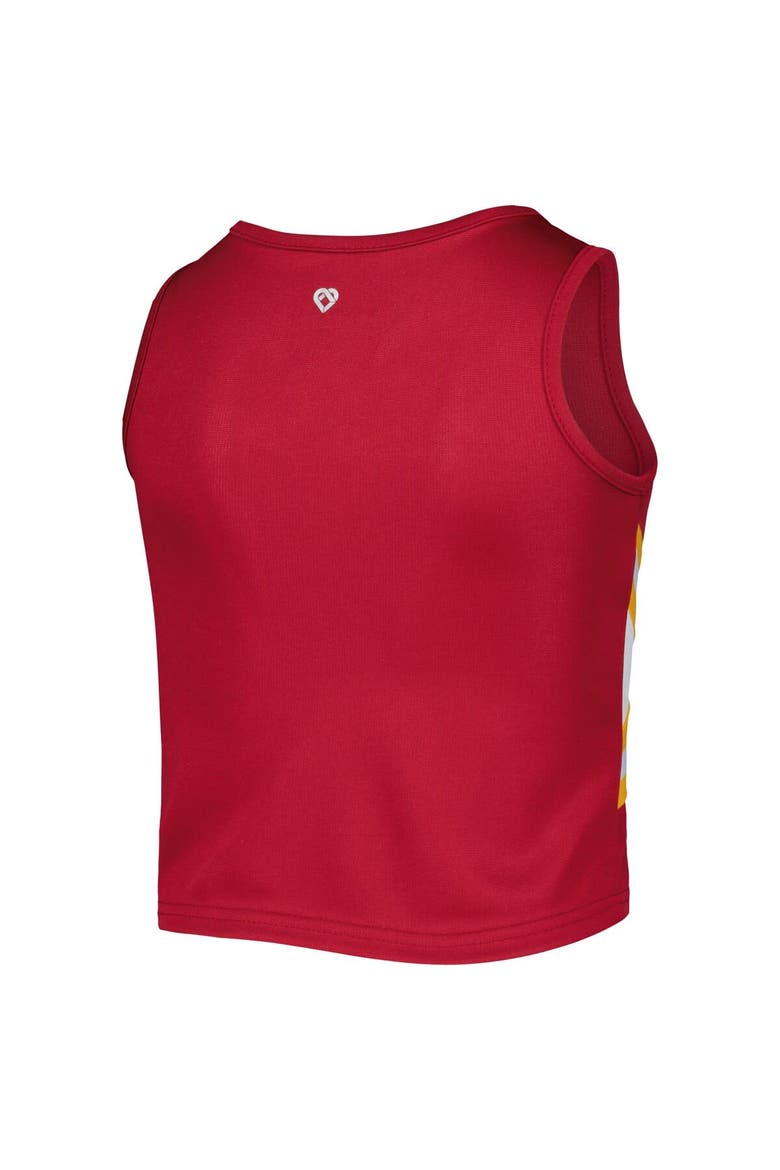 Girls Youth Colosseum Cardinal Iowa State Cyclones Carousel Cheerleader Set, Alternate, color, Cardinal