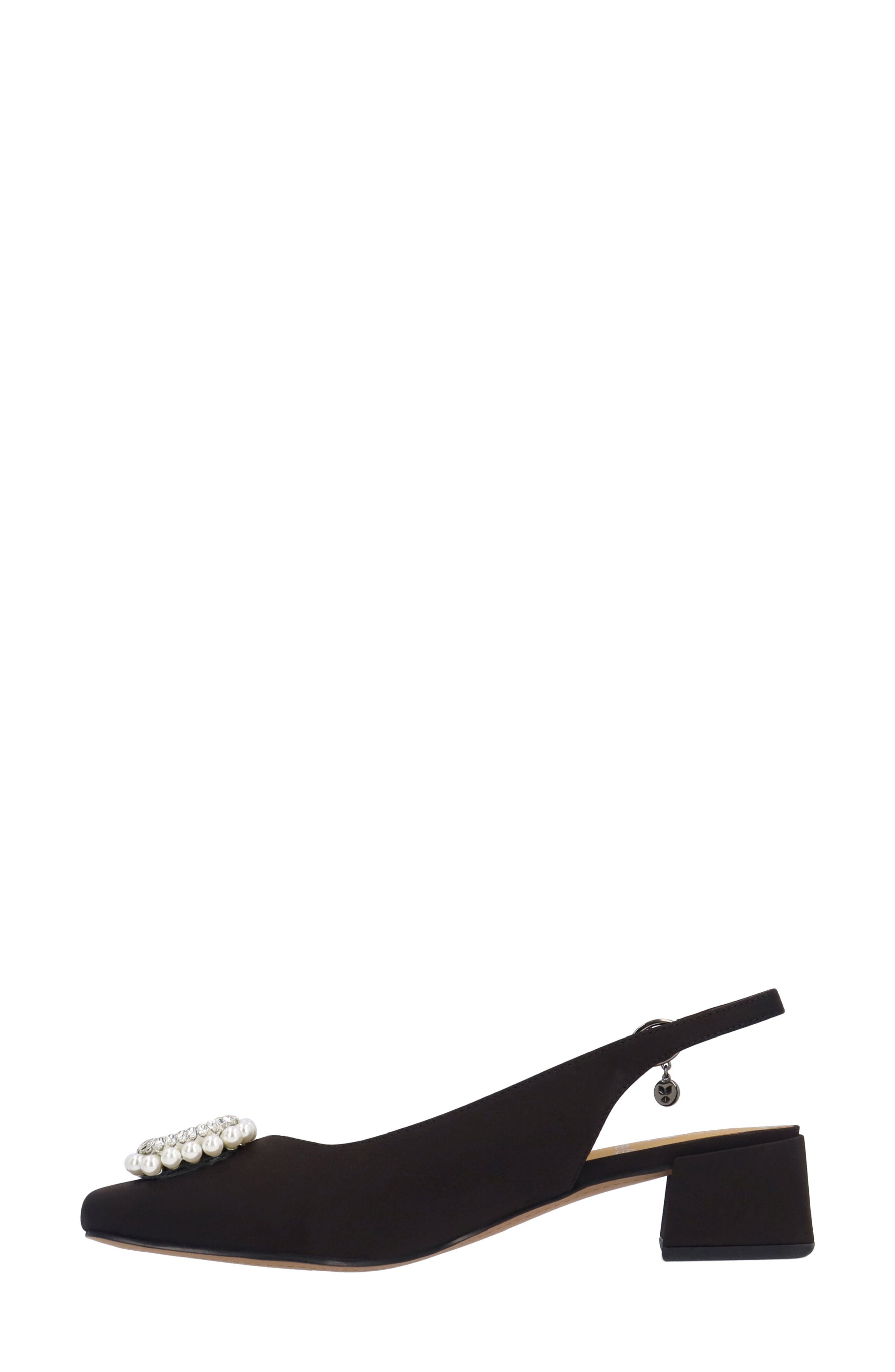 J. Reneé Eudora Embellished Slingback Pump, Alternate, color, Black