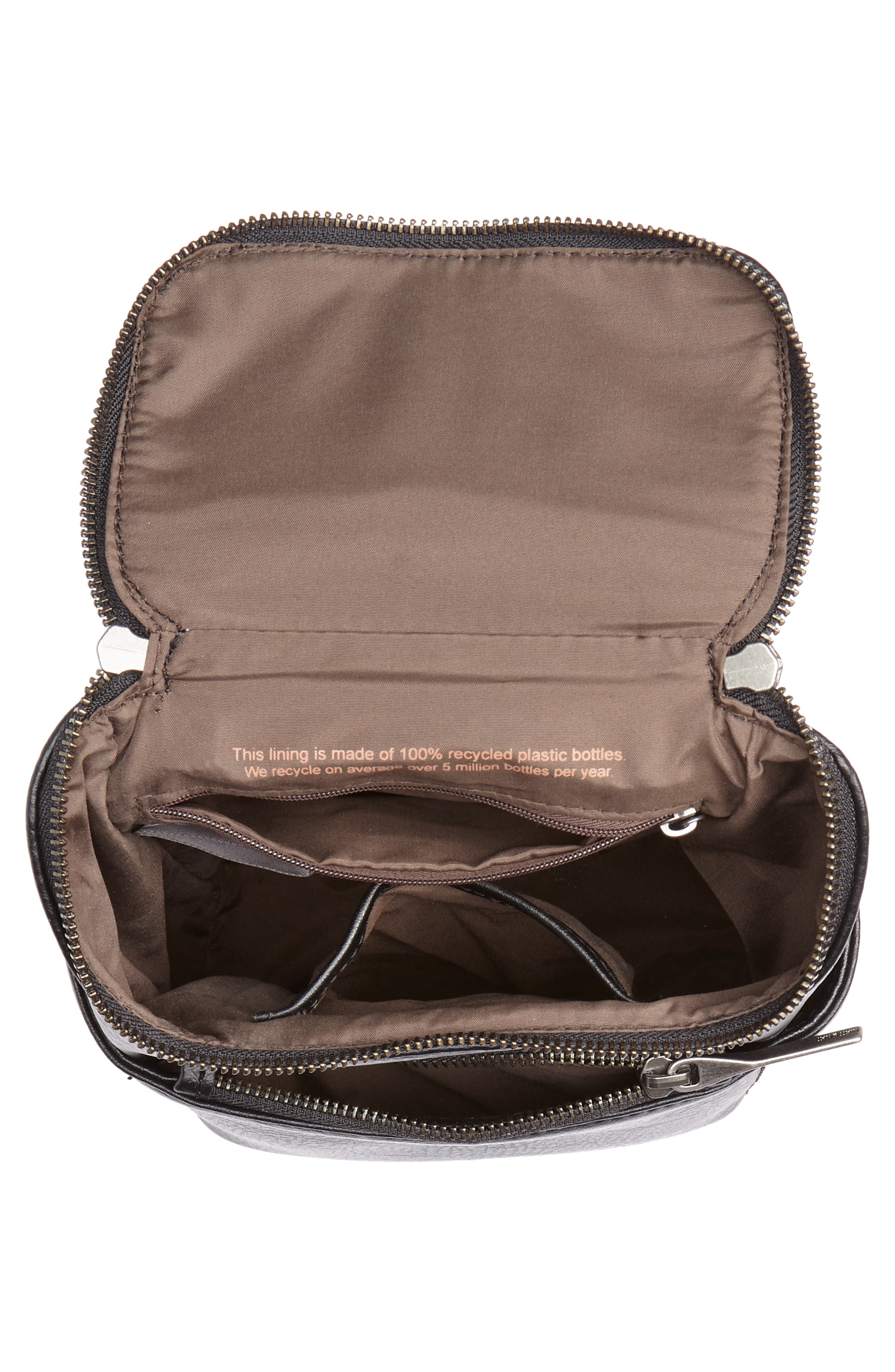 Mini Brave Faux Leather Backpack, Alternate, color, BLACK