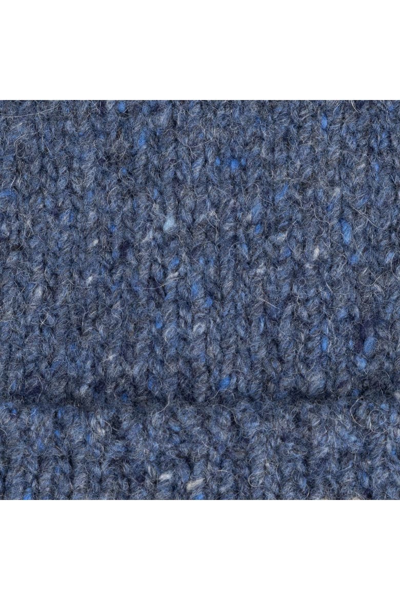 Knit Tweed Polo Beanie, Alternate, color, Rustic Navy