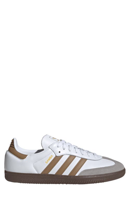 Shop Adidas Originals Adidas Samba Og Sneaker In White/brown/clear Granite