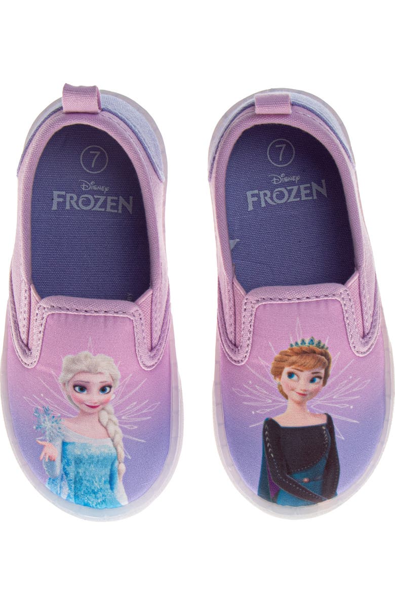 JOSMO x Disney<sup>®</sup> Kids' Frozen Elsa & Anna Mismatched Slip-On Sneaker, Main, color,
