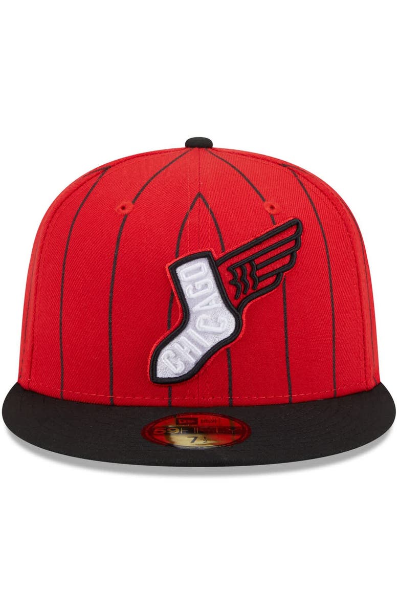 New Era Men's New Era Red/Black Chicago White Sox 2025 City Connect 59FIFTY Fitted Hat, Alternate, color, Red