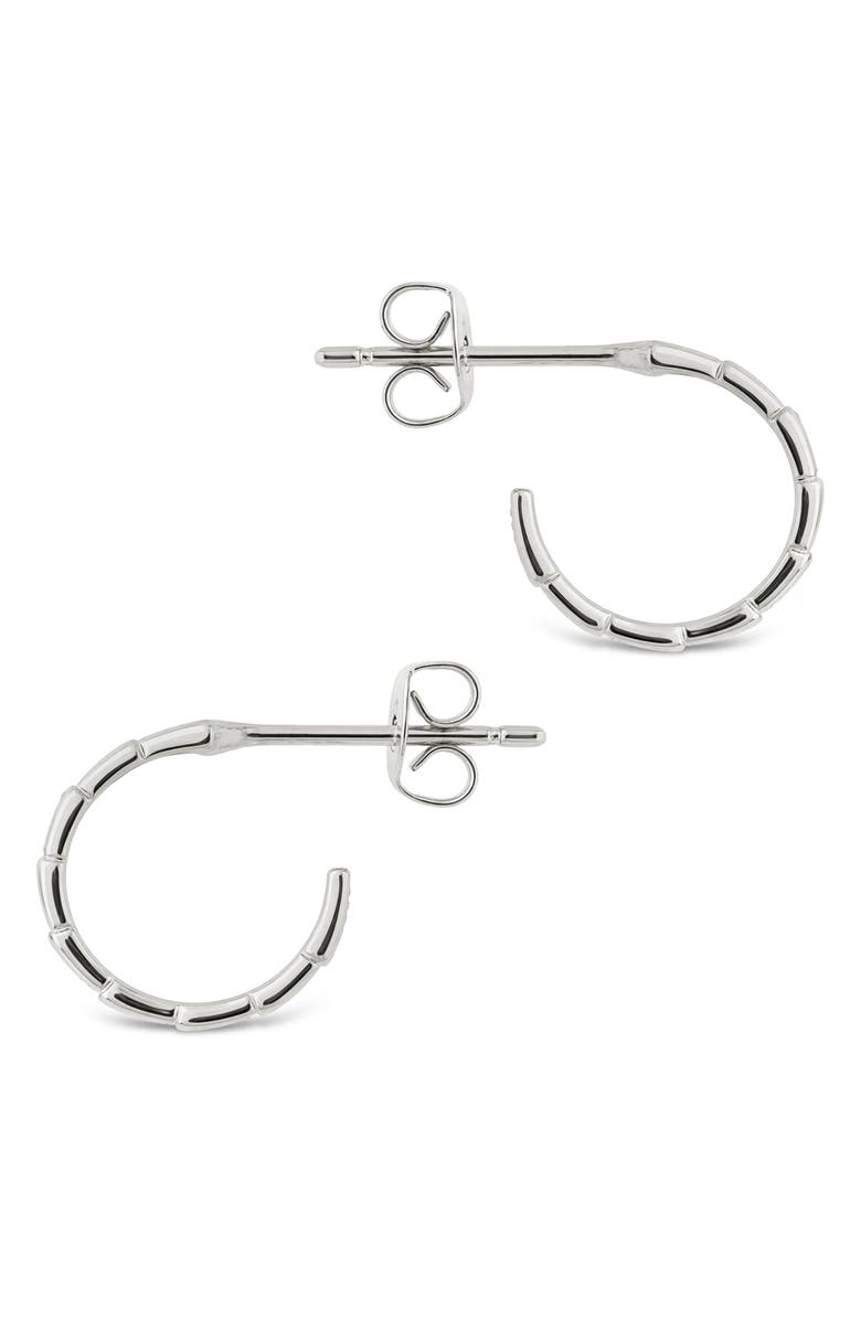 Sterling Forever Winifred Textured Hoop Earrings, Alternate, color, Silver