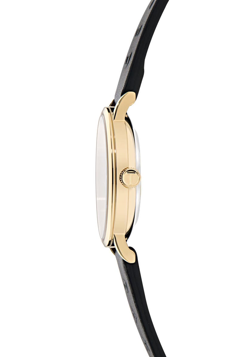 Ted Baker Classic Leather Strap Watch, 32mm, Alternate, color, Black