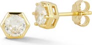 GLAZE JEWELRY Hexagon Cubic Zirconia Stud Earrings