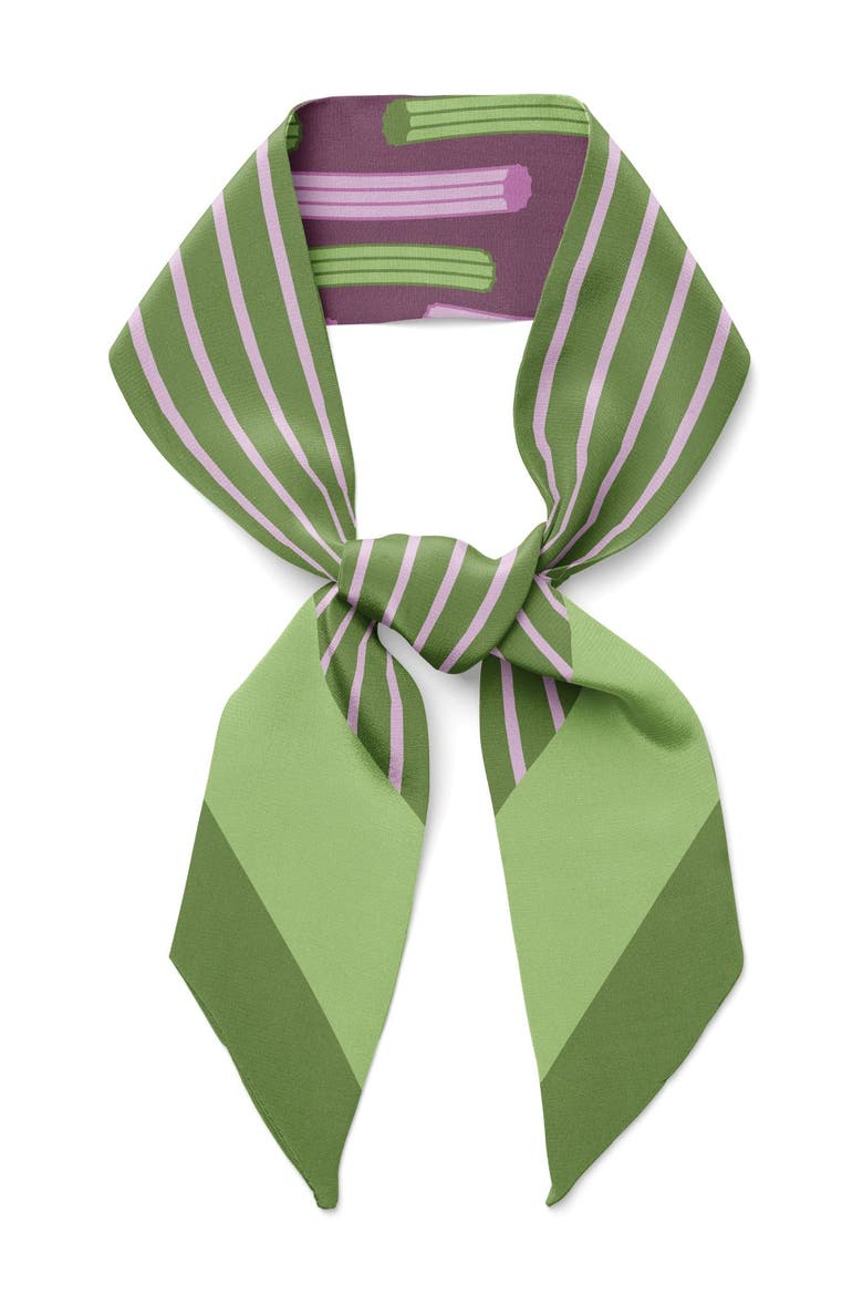 Churros Twilly Ribbon Scarf, Alternate, color, Brown