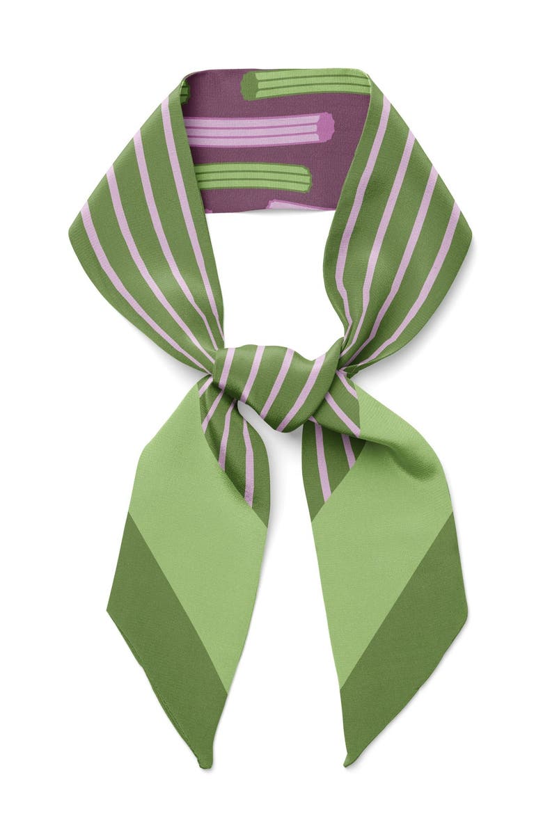 Centinelle Churros Twilly Ribbon Scarf, Alternate, color, Brown