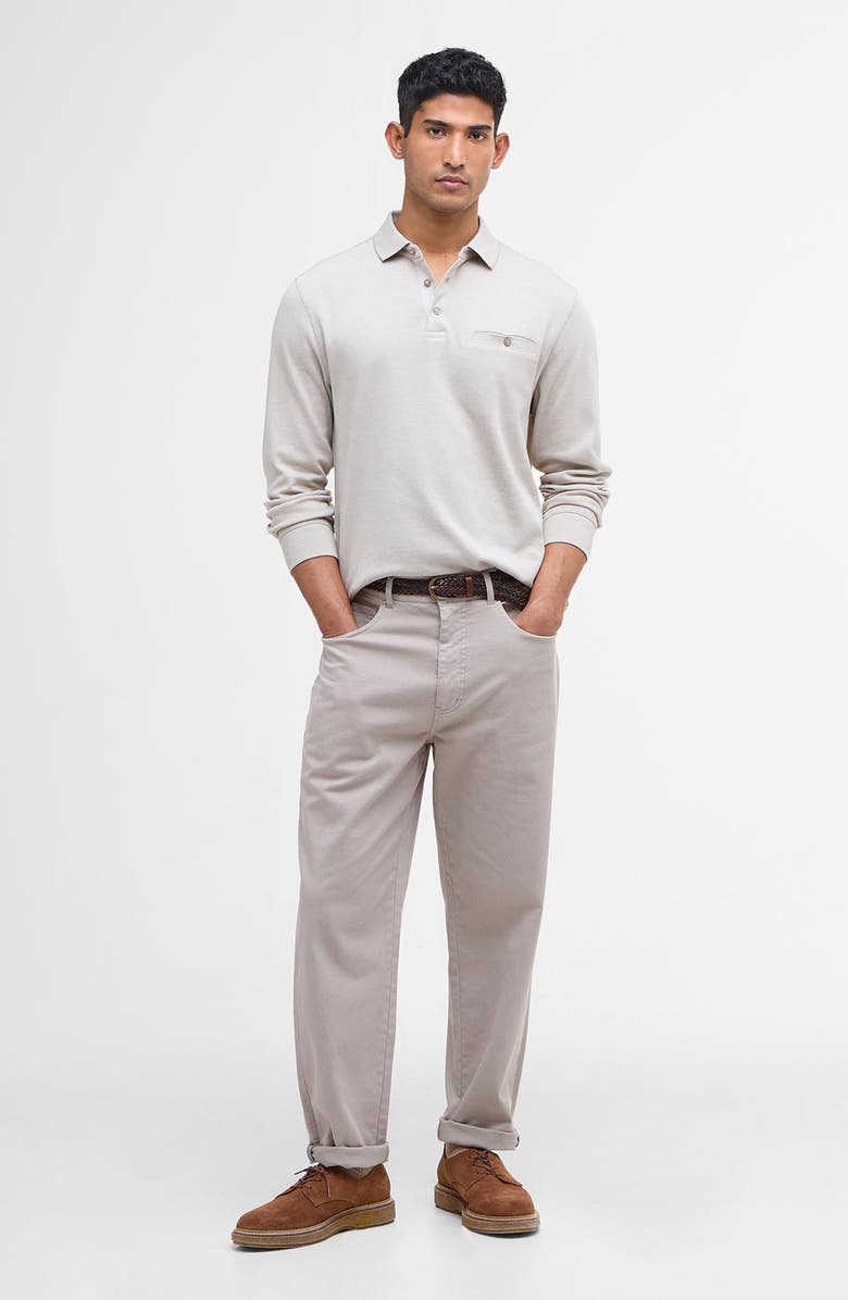 Barbour Regular Fit Straight Leg Stretch Twill 5-Pocket Pants, Alternate, color, Concrete