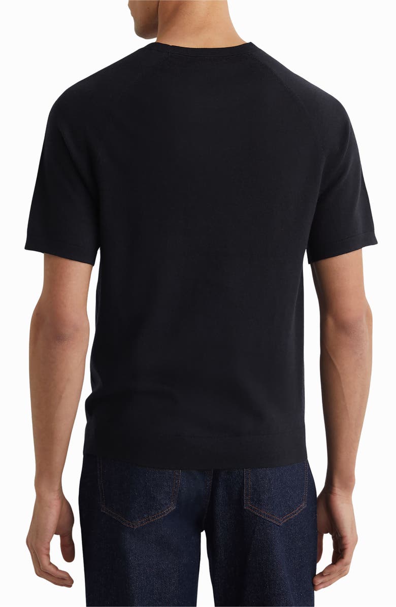 Reiss Brook Merino Wool T-Shirt, Alternate, color, Navy