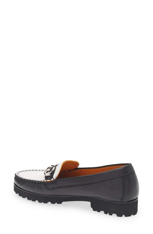 Robert Zur Soho Classic Bit Loafer In Black/white
