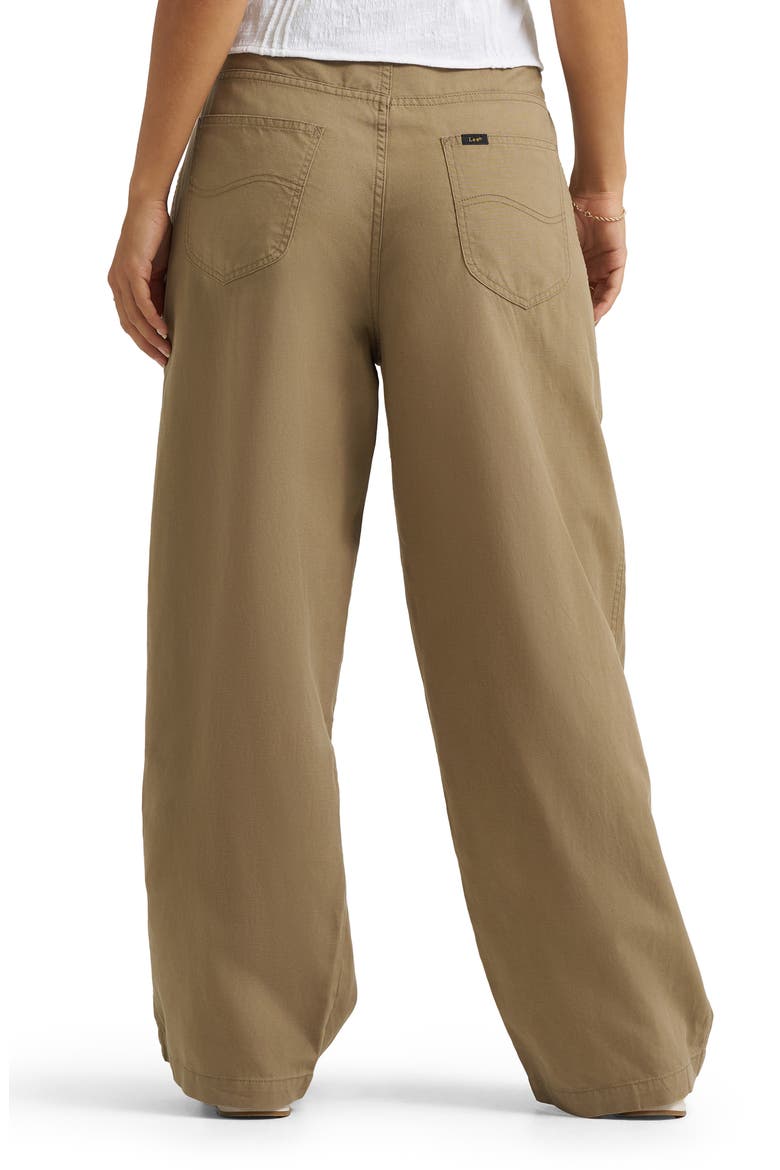 Pleated Slouchy Wide Leg Twill Pants, Alternate, color, CITY LIMITS KHAKI