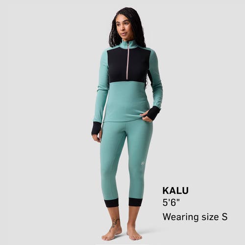 Backcountry Cedars Rws Merino Mid-wt Baselayer 3/4 Bottom In Blue