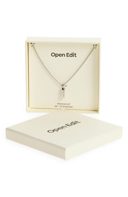Open Edit Waterproof Bubble Initial Pendant Necklace