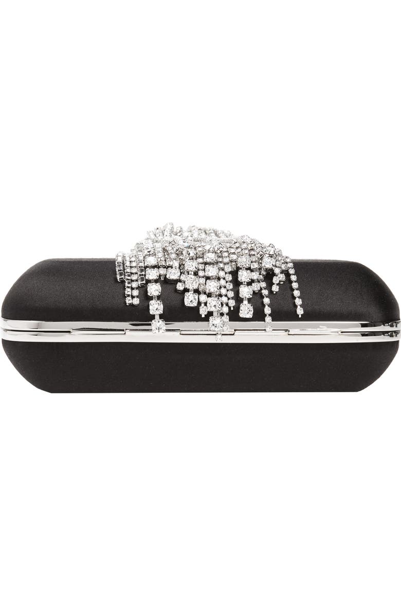Roger Vivier Marlene Crystal Fringe Box Clutch, Alternate, color,
