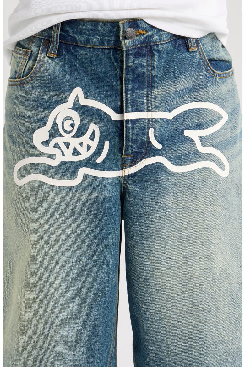 Orange Cotton Denim Shorts, Alternate, color, LEMON TART