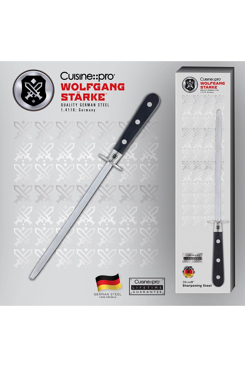 WOLFGANG STARKE 8" Sharpening Steel, Alternate, color, Black