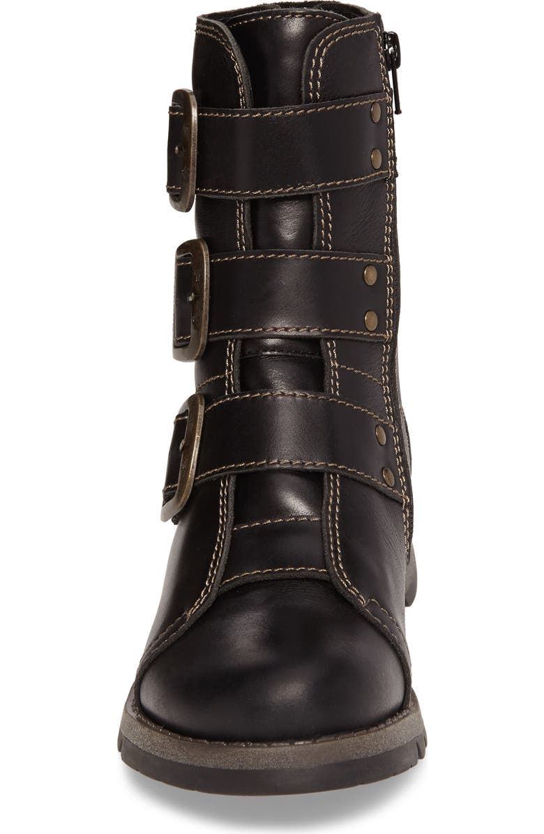 Fly London Scop Boot, Alternate, color, Black Leather