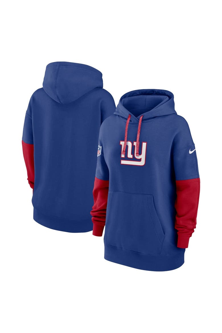 Women's Nike Royal New York Giants 2024 Sideline Essential Fleece Pullover Hoodie, Alternate, color, Royal